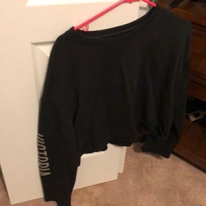 Victoria’s Secret crop sweatshirt.